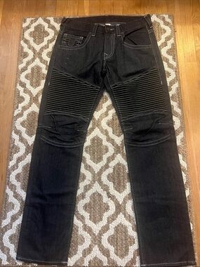 True religion Men's Ribbed Knee Jeans